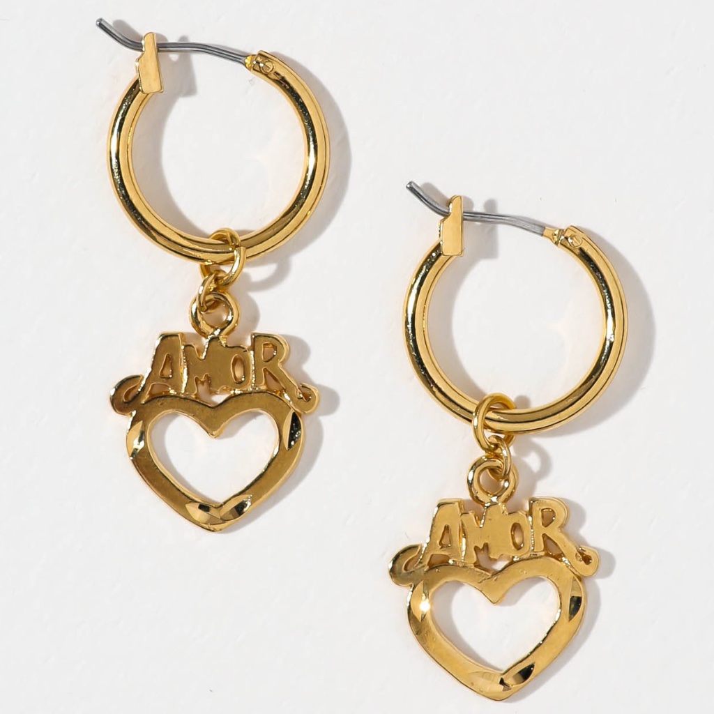 New Vanessa Mooney The Amor Hoop Earrings